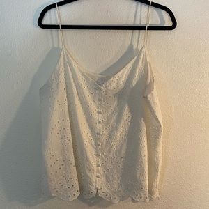 ELODIE White Lace Tank